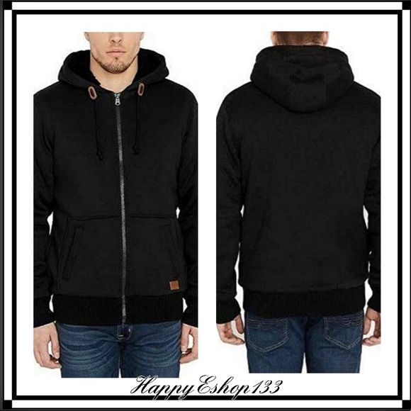 buffalo men's sherpa lined hooded sweatshirt